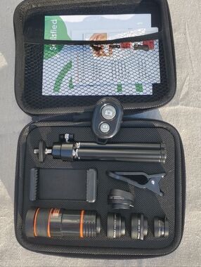 Multi-Lens Camera Kit with Tripod & Bluetooth Remote For Smartphones
